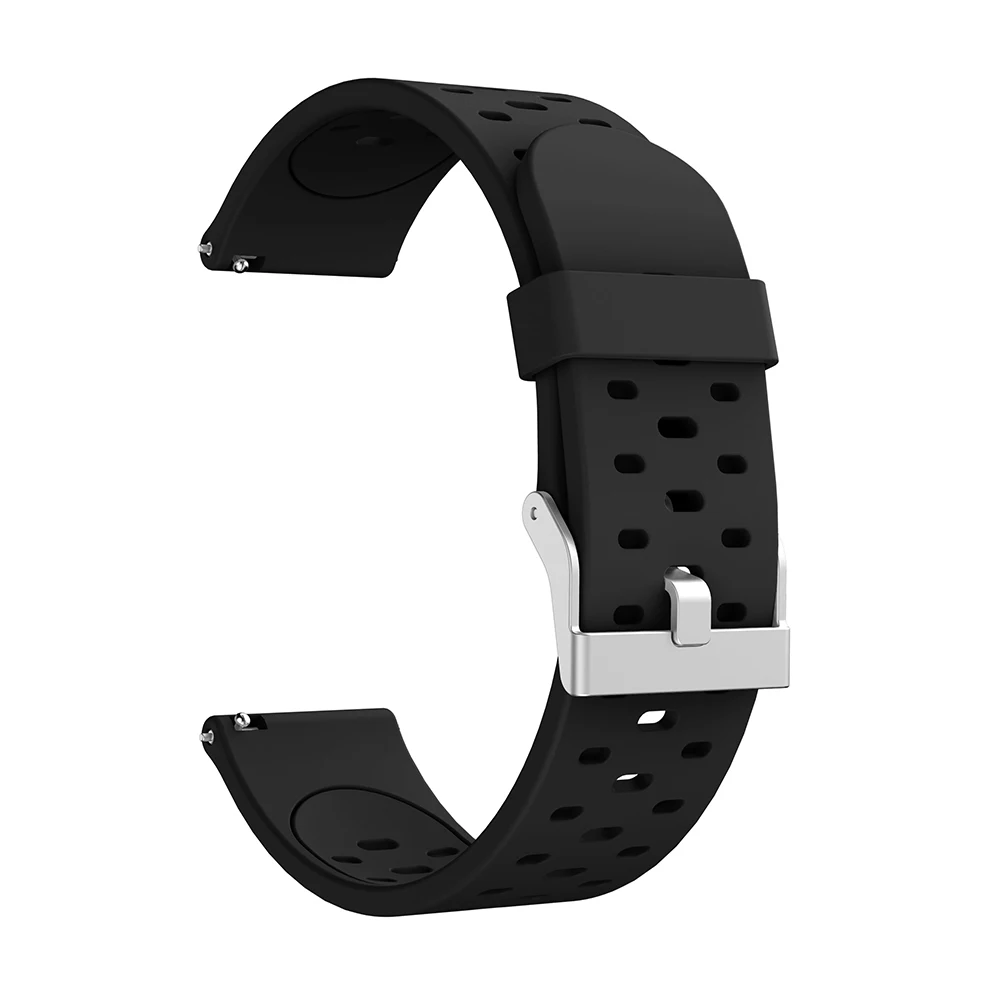 

20mm Dual-colors Silicone Smart Watch Replacement Strap for Samsung Galaxy Watch Active SM-R500NZKAXAC - All Black