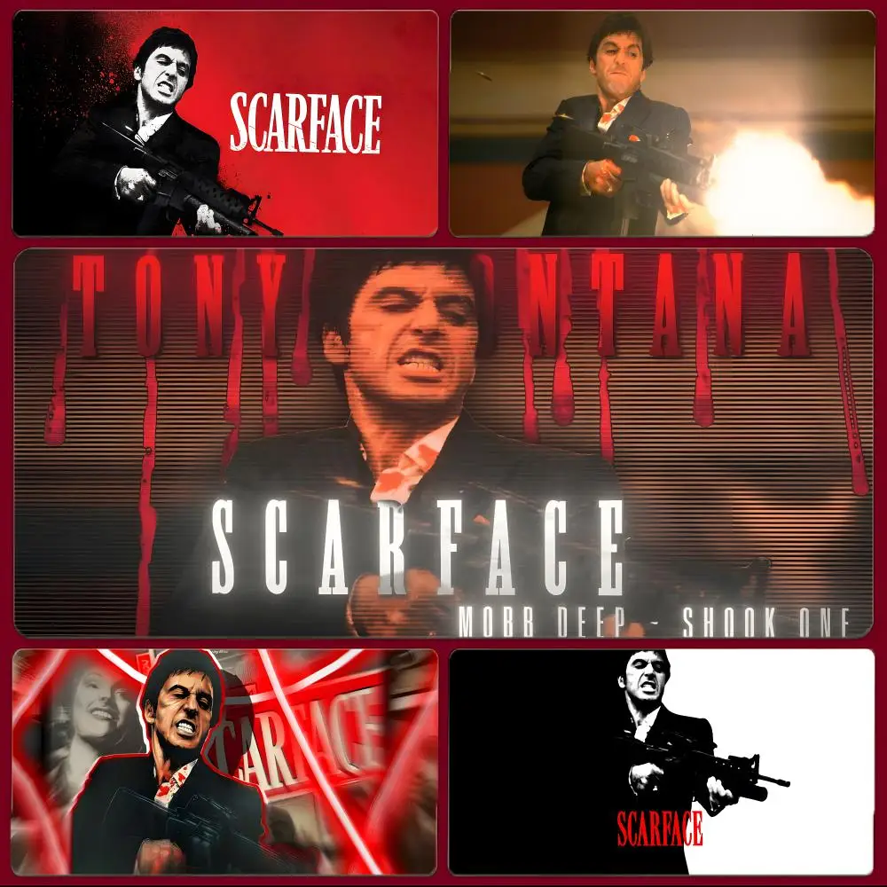 

movie classic S-Scarface Mouse Pad Large Gaming Mousepad with Stitched Edges Thickened Desk Mat PC