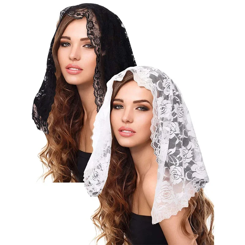 Fashion Female Ladies veil Tassel Shawls And Scarves Autumn Catholic Mantilla church Women Scarf Fashion Women