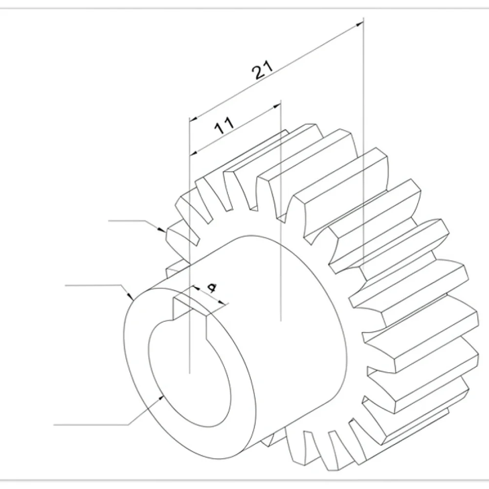 High Strength Steel Gear For WMD20V WMD25VL JYP250V JYP250VF JYP290VF P30 Milling Machine Spindle Drive Unit Precision Tool Part