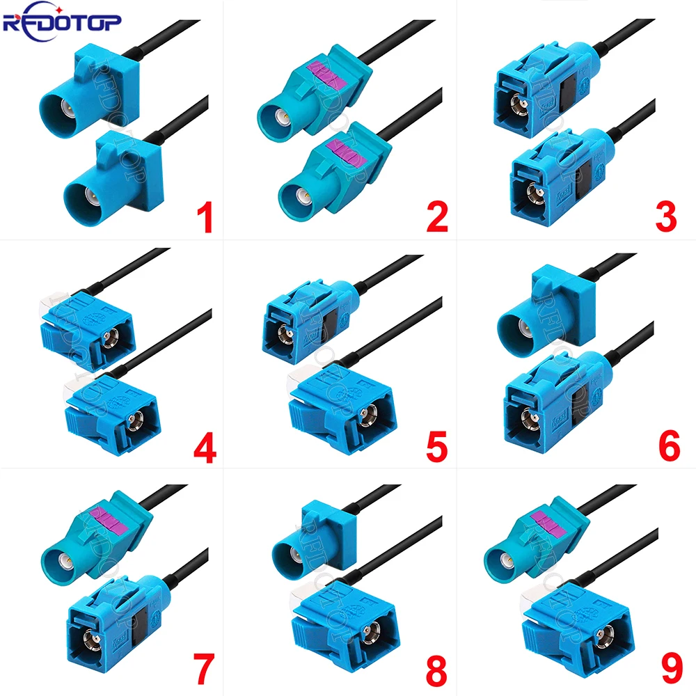 1 pçs fakra rg174 cabo fakra z macho para z fêmea RG-174 rf cabo coaxial antena de rádio do carro cabo de extensão rádio trança cabo