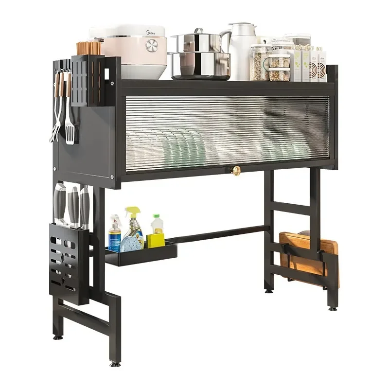 

Cabinet Multifunctional Dish Drain Rack Kitchen Sink Shelf Sink Sink Dust Bowl Storage