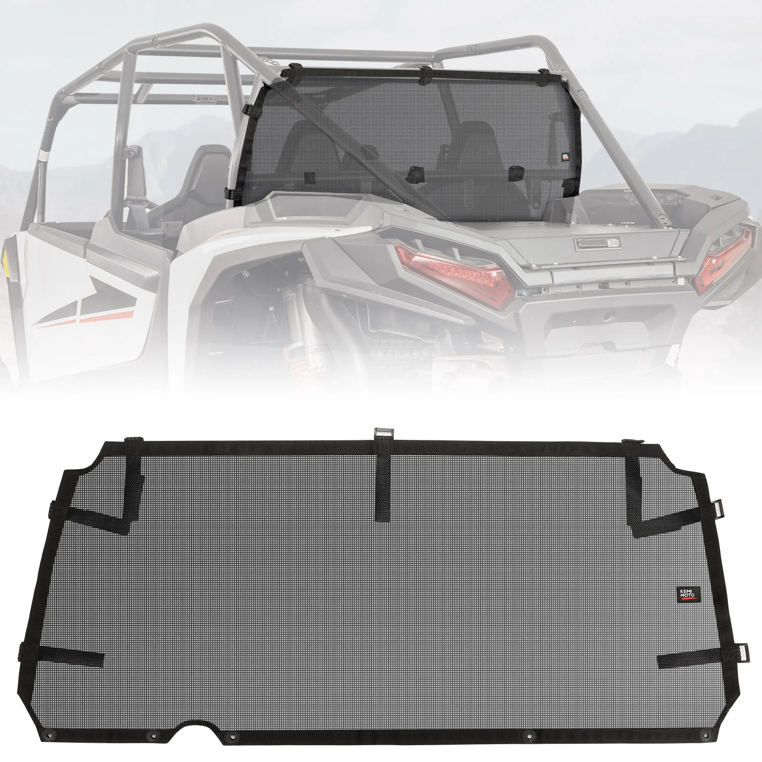 

KEMIMOTO UTV Front Rear Roll Window Mesh Compatible with Polaris RZR XP 1000/ XP 4 1000 2014-2025+ Net Side Mesh Shield Netting