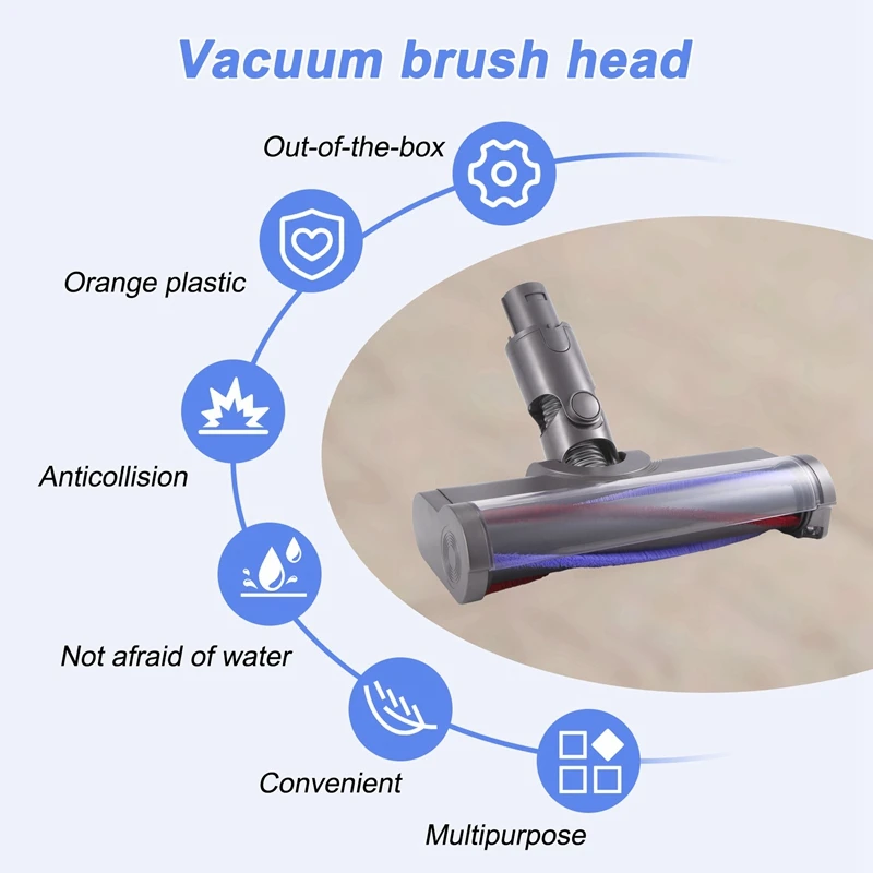 مكنسة كهربائية لاسلكية مع أضواء LED خضراء ، ملحقات فرشاة أرضية ، Dyson V6 ، DC58 ، DC59 ، DC61 ، DC62 ، DC74