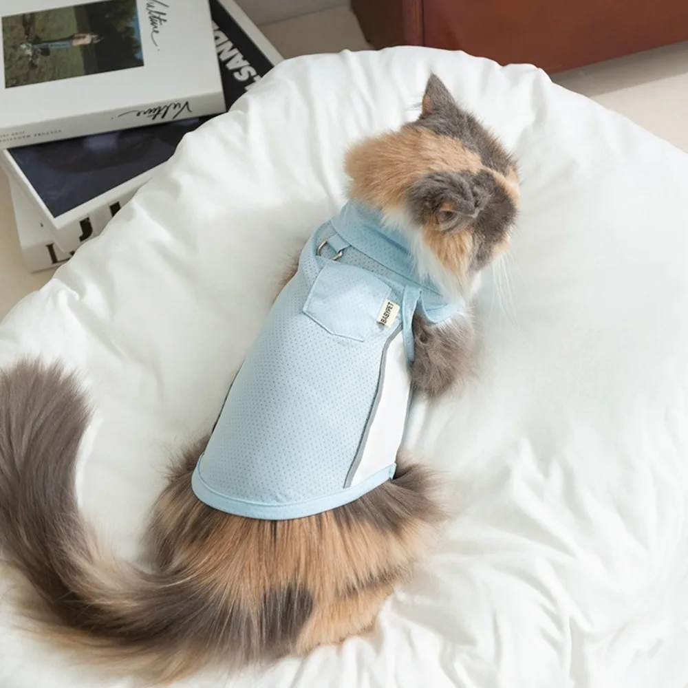 

Summer Thin Pet Mesh Vest Sleeveless Comfortable Dog Sweatshirt Sun Protection Cool Breathable Dog T-shirt Pet Supplies