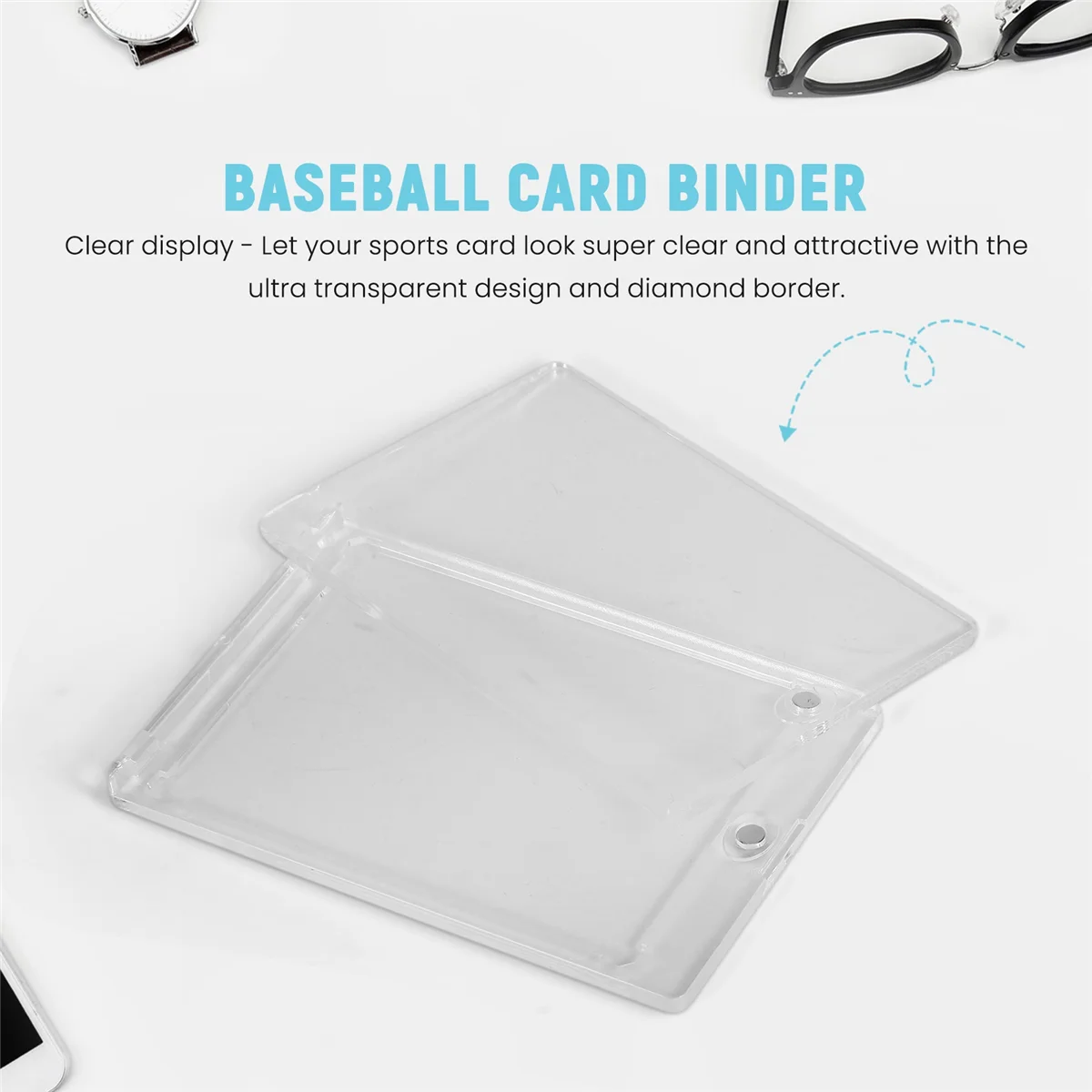 6Pc Magnetic Card Holder Case for Trading Card - 35Pt Magnet Top Loaders Baseball Card Holder with Card Protectors