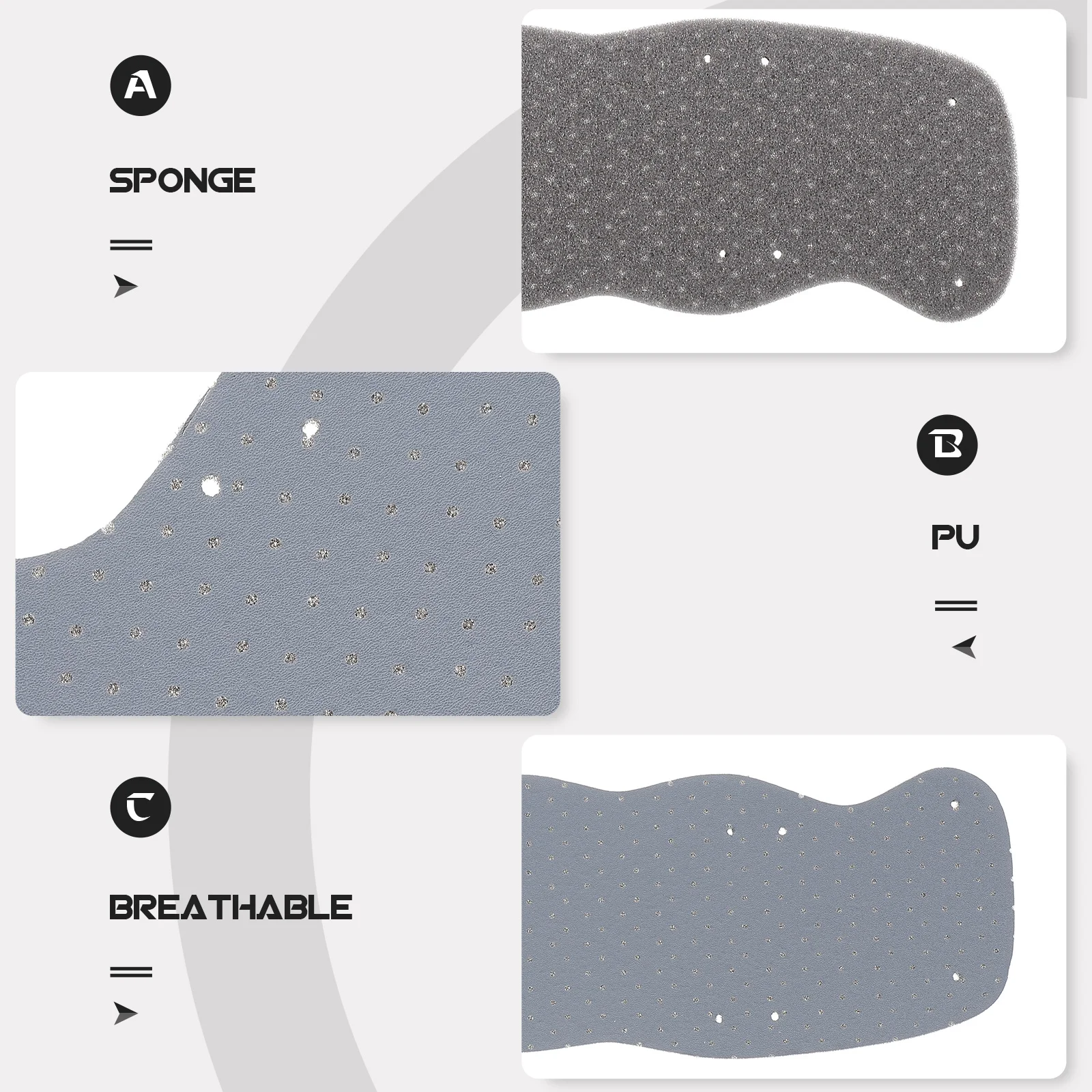 6 قطع من عصابة الرأس متعددة الأغراض للقبعات الصلبة وإزالة امتصاص العرق وتحافظ على عصابة رأس القبعة الصلبة على الوجه #1