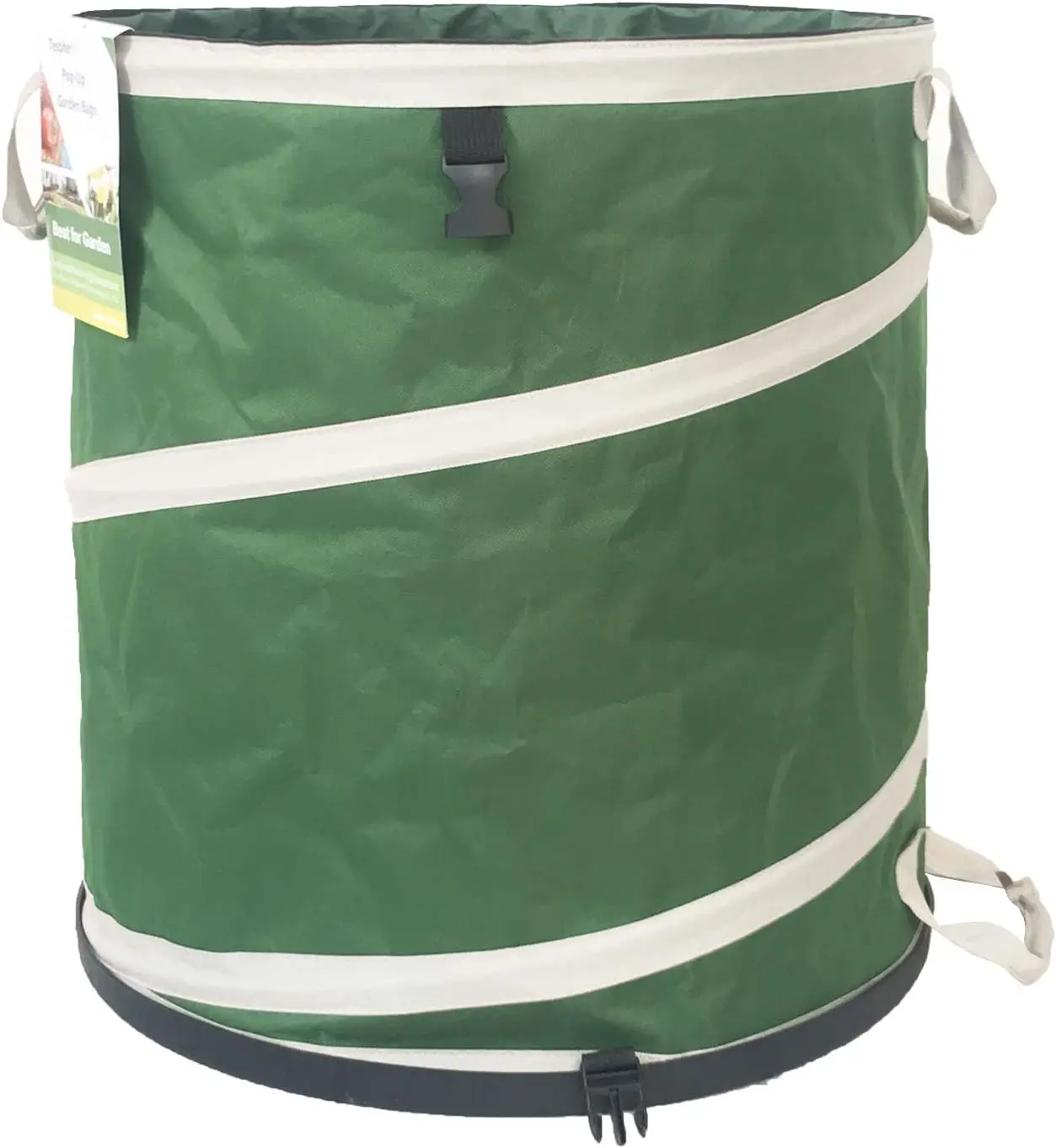 

46-Gallon Collapsible Trash Can with Hard-Shell Bottom for Yard, Garden, and Camping Use