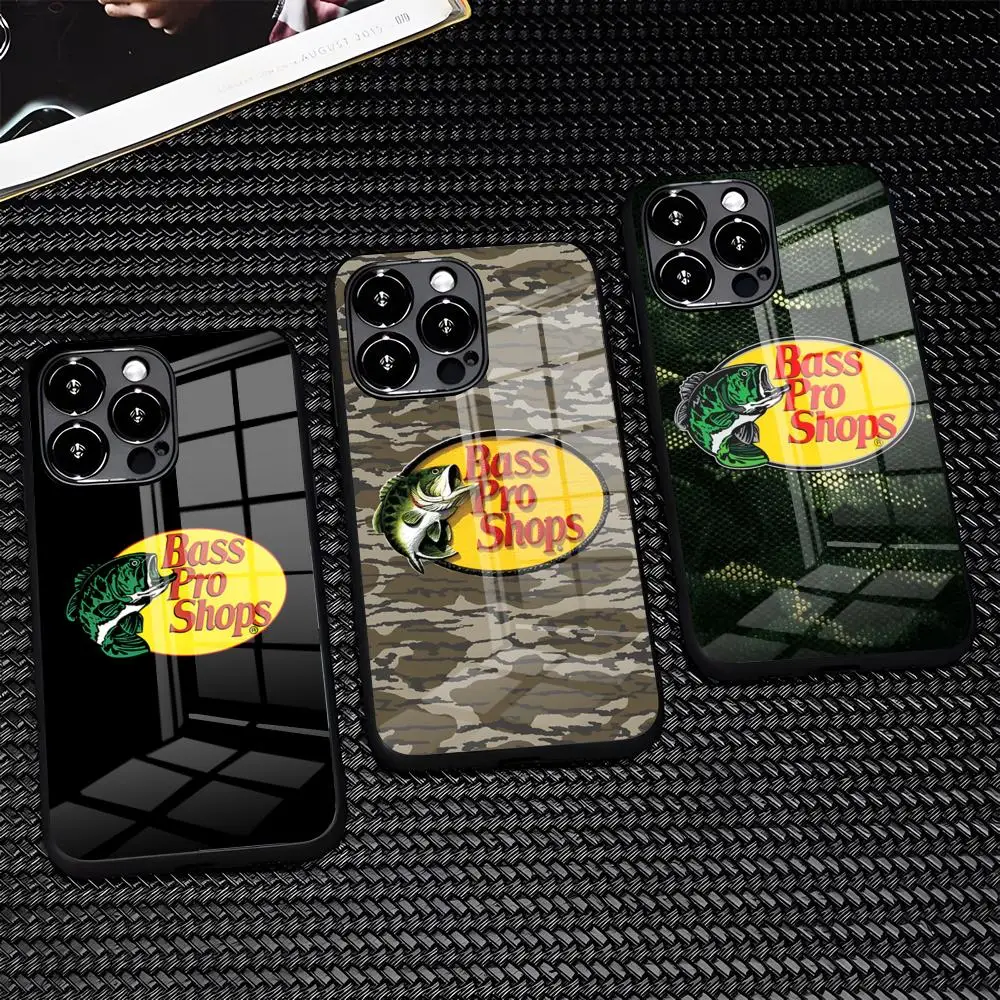 B-Bass-Pro-S-shops Handyhülle für iPhone 17 Pro Max 16 15 14 Pro Max 13 11 X Xs Xr 8 7Plus Glasabdeckung