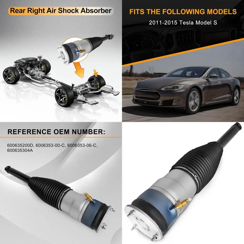 

Задняя правая амортизаторная стойка в сборе, совместимая с OEM Tesla Model S 2011-2015, заменяет # 600635200D, 6006353-00-C, 6006353-06-C, 60