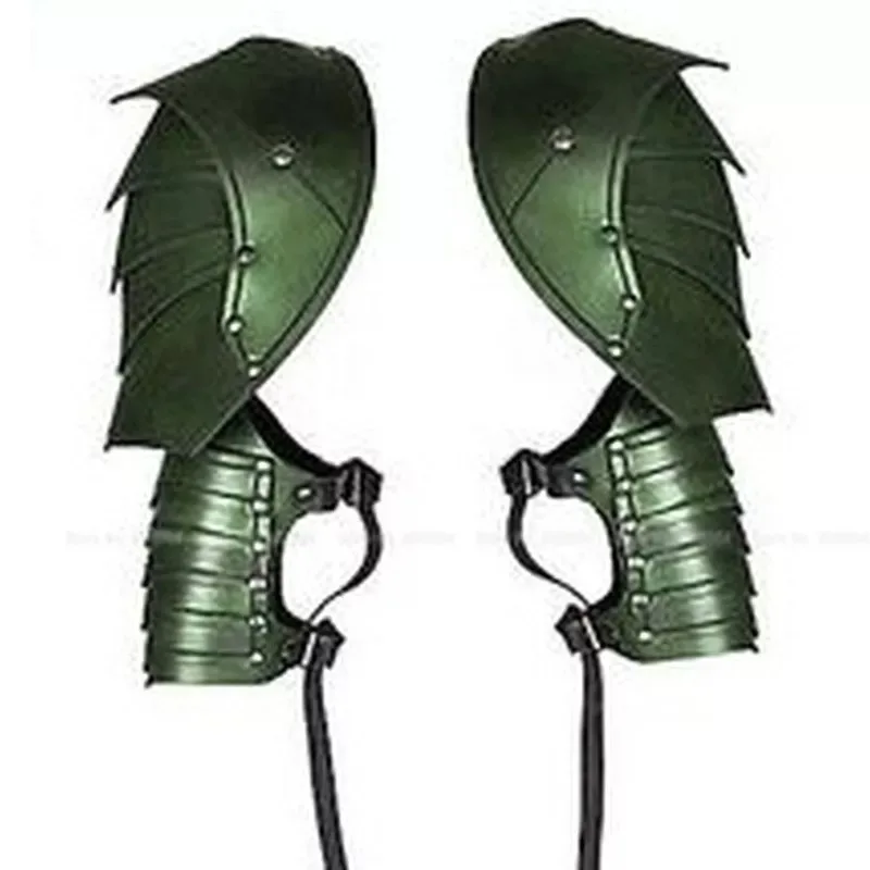 Middeleeuwse Viking Knight Schouder Armor Steampunk Gothic Pu Lederen Pauldrons Gladiator Piraat Elf Cosplay Kostuum Props Spaulders