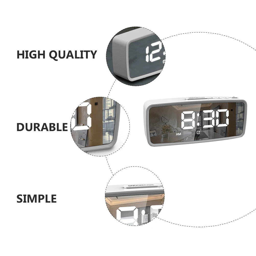 

Electronic Alarm Clock Small Clocks for Bedrooms Digital Display Travel Led Multifunction Desk Child