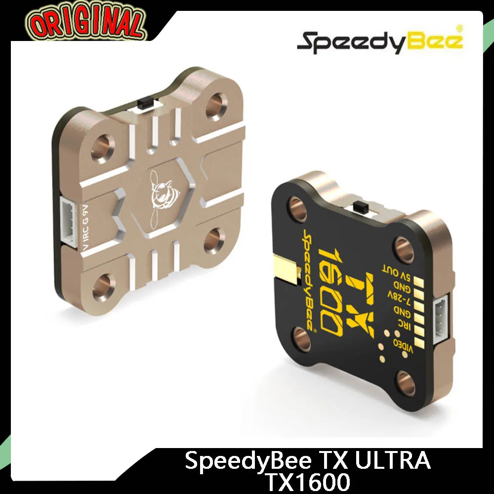 

SpeedyBee TX ULTRA TX1600 FPV VTX-5,8 ГГц 48 каналов 1,6 Вт, 2-6S, 20x20 мм радиатор, низкая задержка большого радиуса действия для FPV Racing, дронов Freestyle