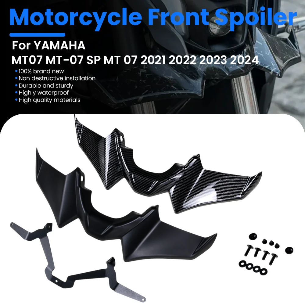 

Motorcycle Front Spoiler Sport Aerodynamic Wing For YAMAHA MT-07 2021 2022 2023 2024 MT07 21-24
