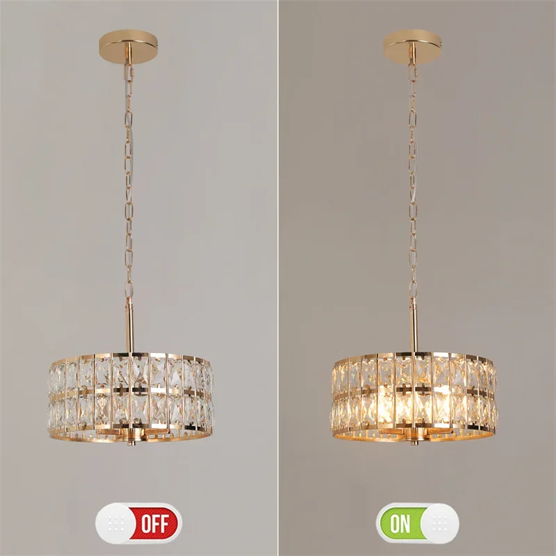 VETRULUS Moderne K9 Kristall Anhänger Licht Nordic Kronleuchter Schlafzimmer Hängen Lampe Retro Luxus Küche Esstisch Plafon Decke – Detail 10