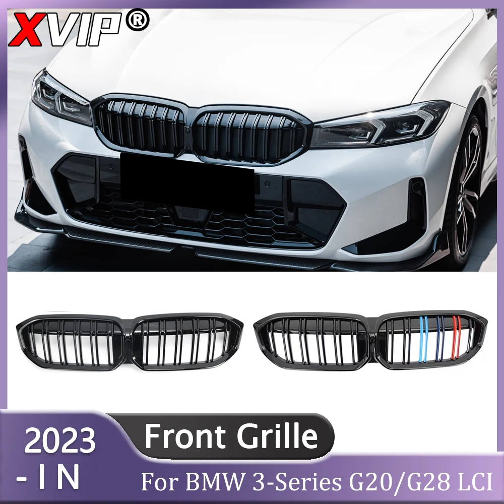 

XVIP Chrome Diamond Meteor Style Racing Grille For BMW 3-Series G20/G21/G28 LCI 320i 325i 330i 2023-IN M-Color Single Line Grill