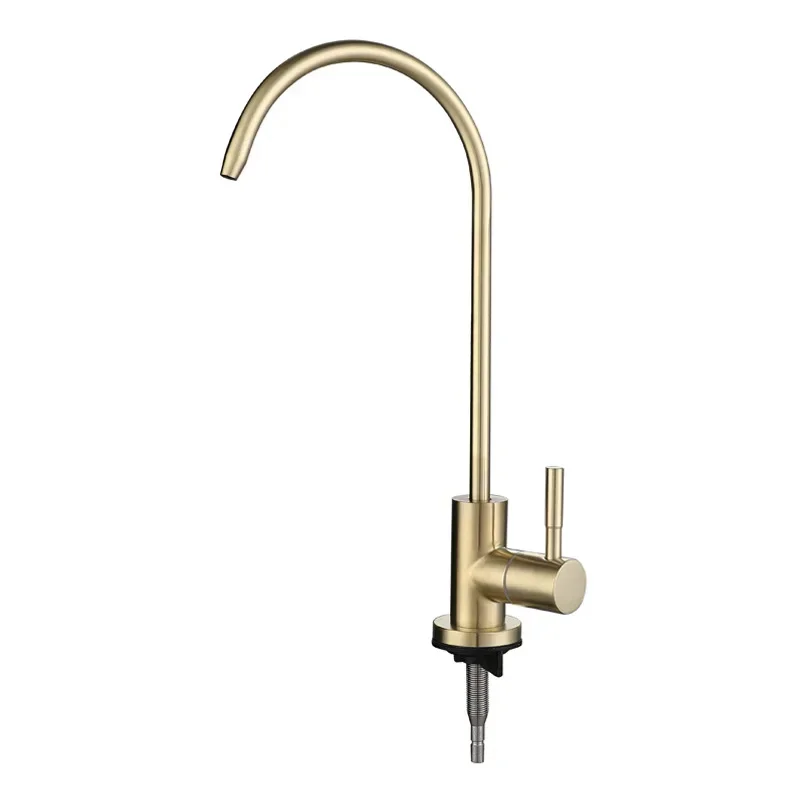 

Direct Drinking Faucet Prified Kitchen Faucet Rotating Lead Free 304 Stainless Steel Sink Faucet Decked Brush Gold G 1/4'