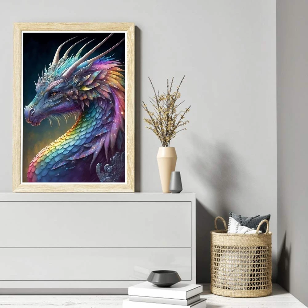 

Dragon Printed Cross Stitch Kit 45x65cm DIY 11CT Thread Art Needlework Decor