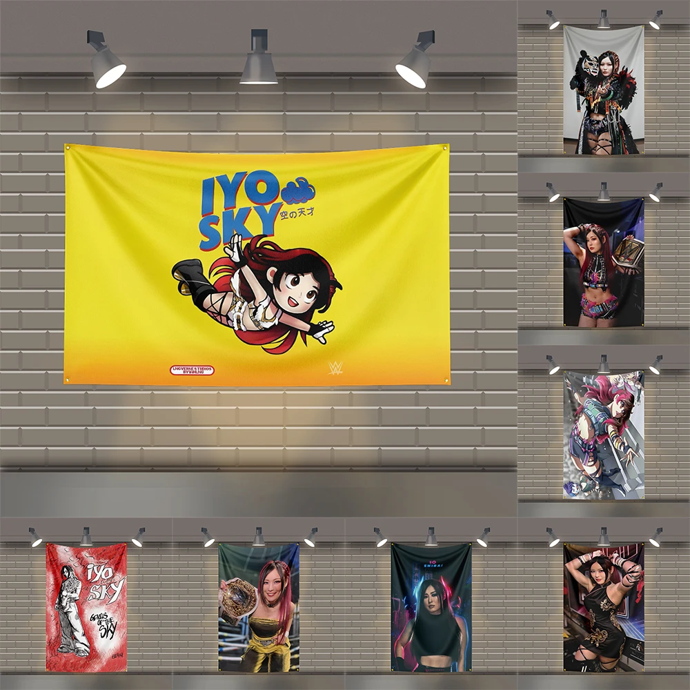 

3×5FT I-Iyo-SkyS WWE Wrestler Flag Legend Motivational Wall Poster Gym Tapestry Home Dorm Decor Inspirational Canvas Flag