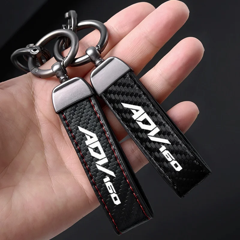 For Honda ADV160 VARIO160 VARIO ADV 160 New Classic Motocycle Keychain Holder Keyring Logo Carbon Fiber Accessories Key chain view 5