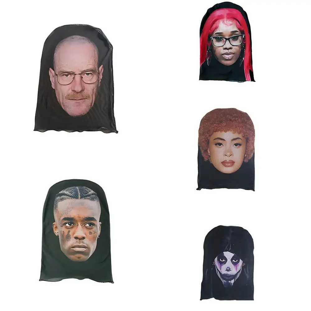 

3D Printed Magic Face Mask Fashion Celebrity Mesh Riding Scarf Funny Seamless Headgear