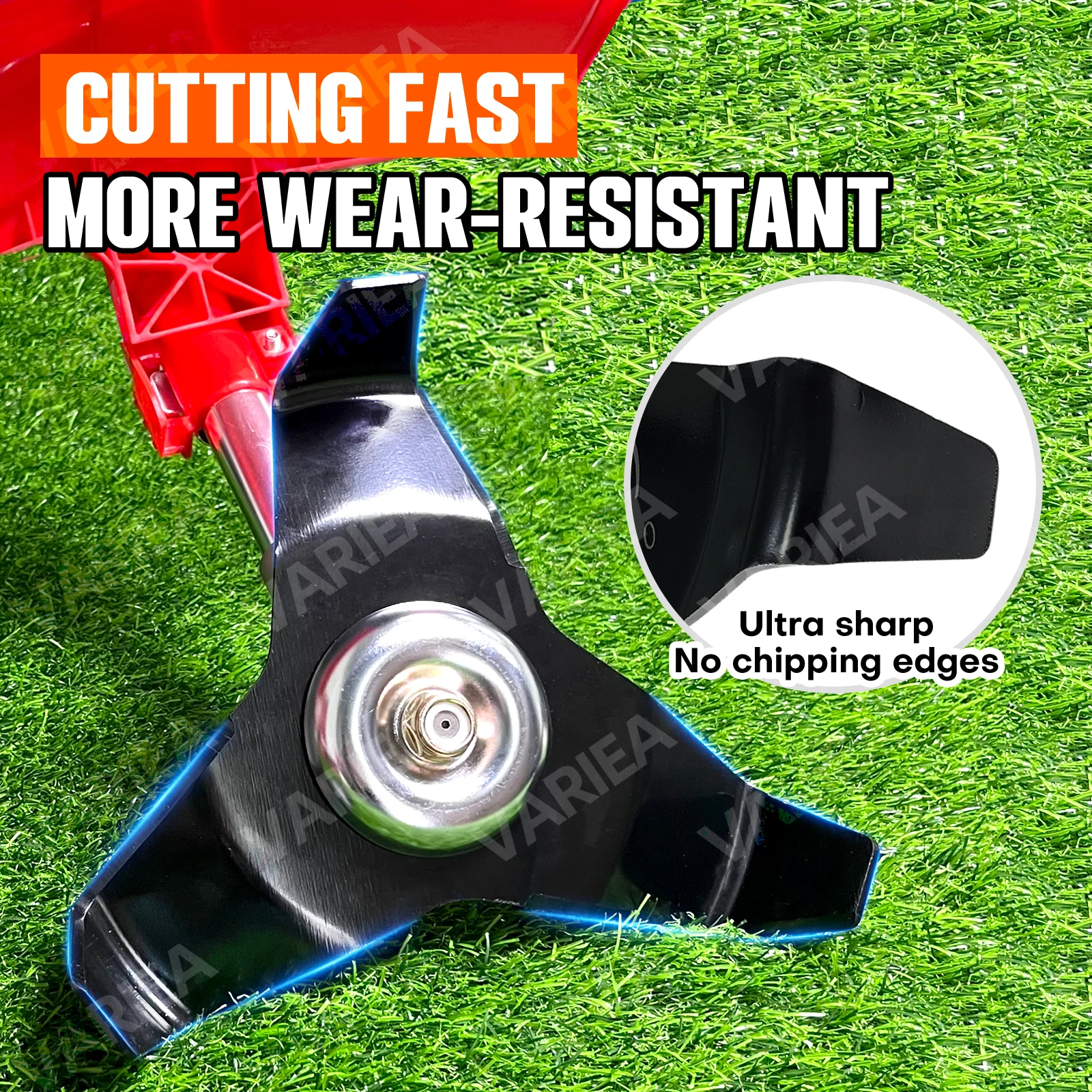 VARIA-high-quality 10-inch 3T metal lawn mower blade with a thickness of 3.0mm, The main body is thickened, making it suitable f