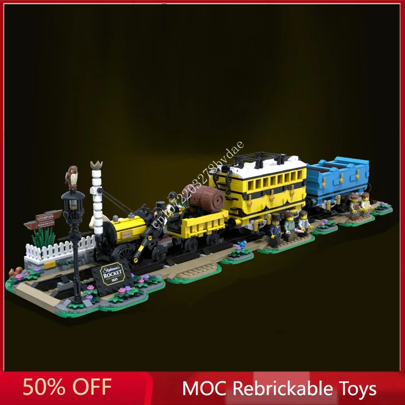 

2327PCS Modular Stephenson's Rocket Modular MOC Creative Model Building Blocks Architecture Education Assembly Model Toys Gift