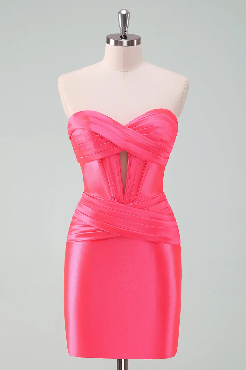 Sharon Said Homecoming Dress Elegant Sheath Sweetheart Satin Corset Cut-out Dubai Mini Cocktail Prom Party Gown RM168 Customized - view 2