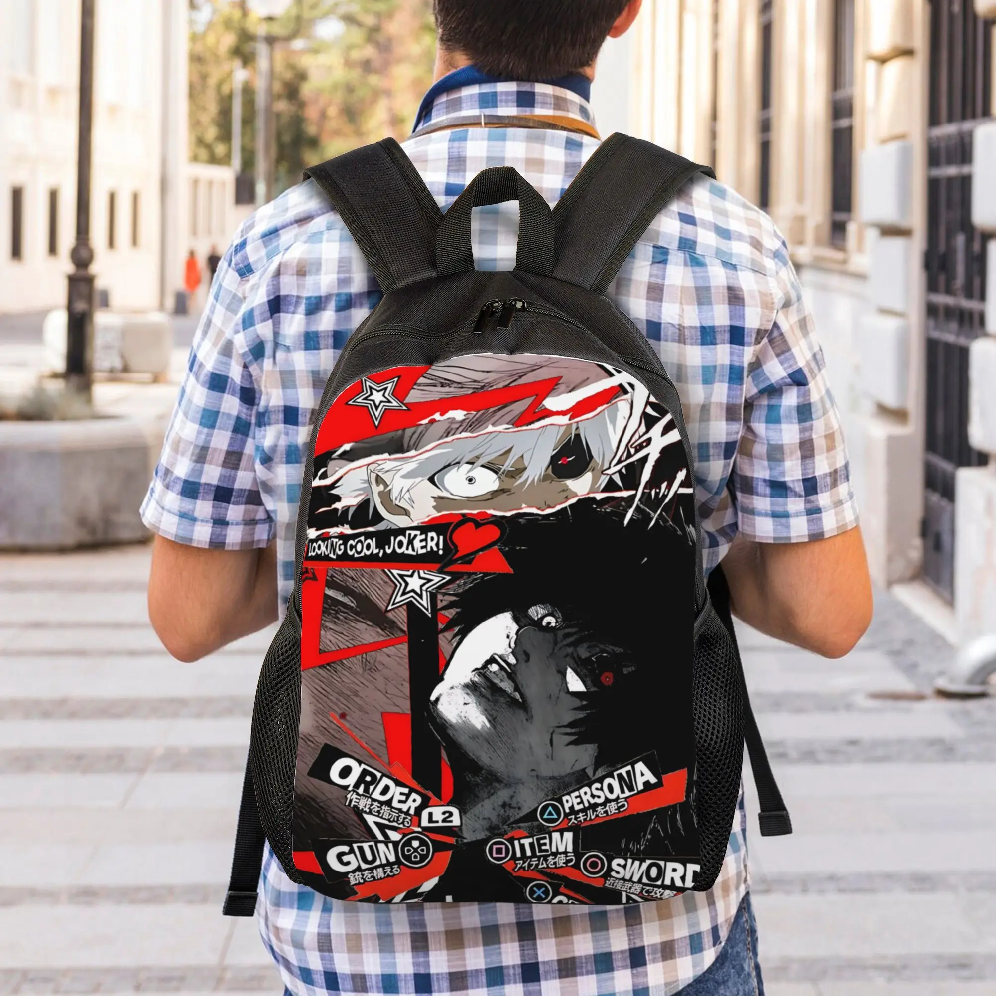 Fashion Halloween Tokyo Ghoul Kaneki Backpacks Its Bag  mochila Office Work Sturdy Shoulder Rucksack