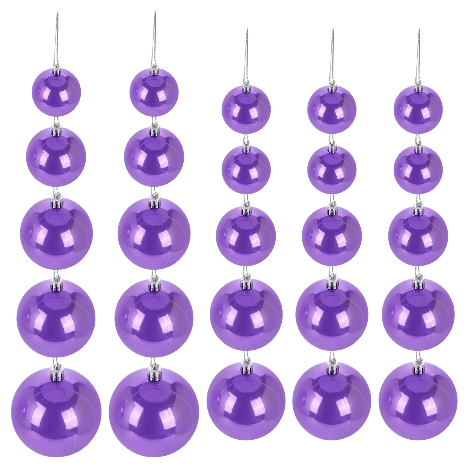 

37Pcs Pearlescent Ball Ornaments Candy-Colored Hanging Decor for Rv Home Office Holiday Party Christmas Tree Decoration