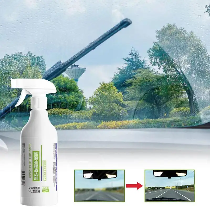 Car Windshield Oil Film Remover Glass Cleaner Oil Film Cleaner Windshield Cleaner Spray Auto Glass Coating Cleaning Tools