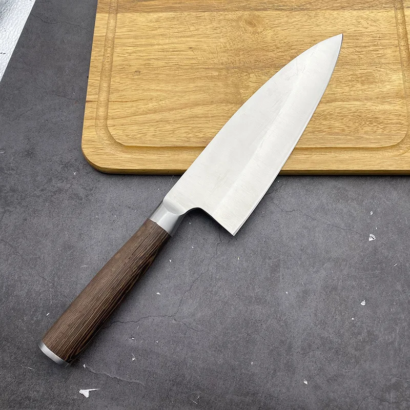

8.3 Inch Deba Knife Germany 1.4116 Steel Blade Wenge Handle Slicing Sushi Vegetables Cleaver Sashimi Meat Japanese Kitchen Knife