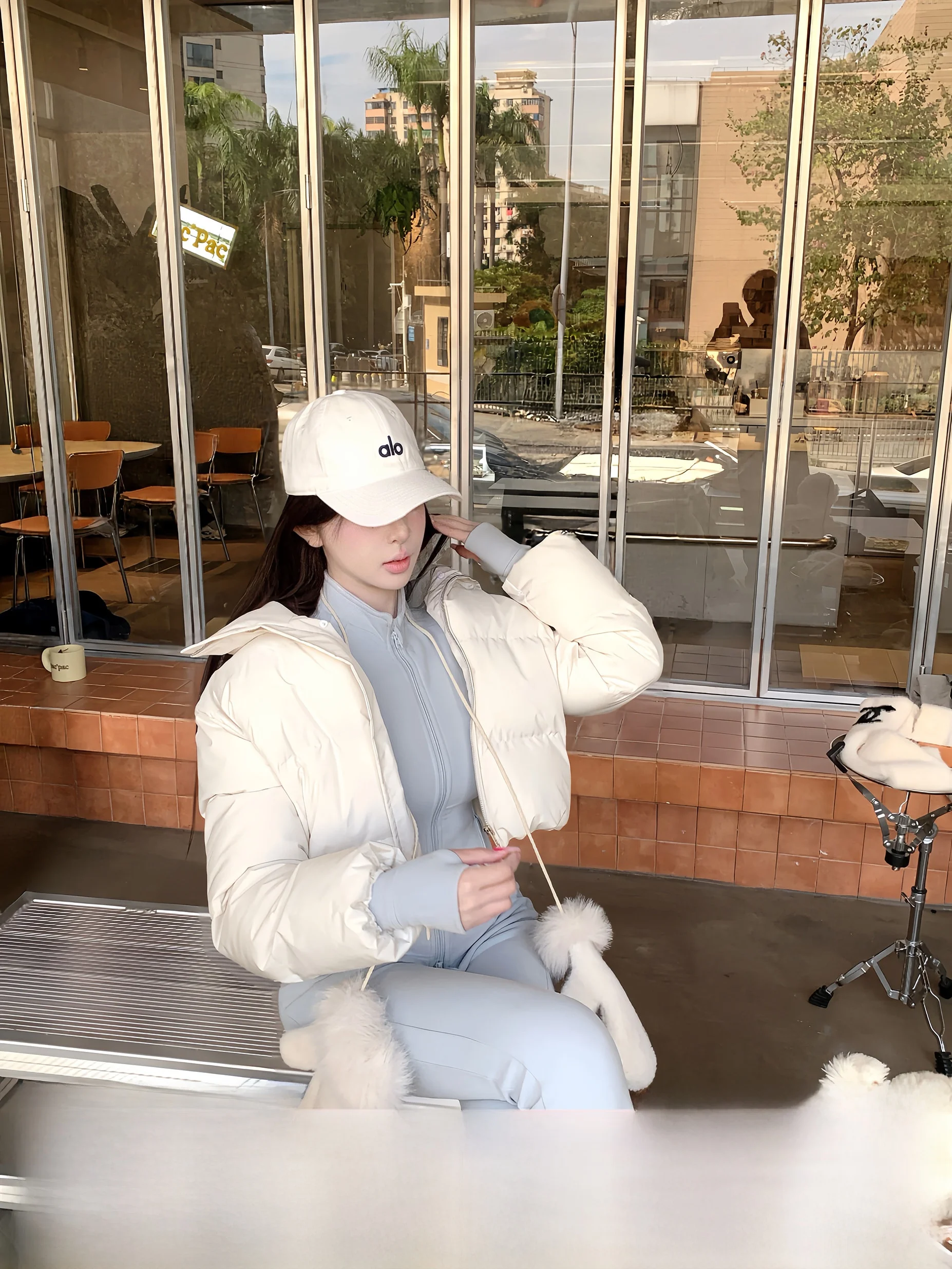 

Women's ort White Du down Jaet 2025 Winter New Sle Waist-Cinching Warm Slimming Outerwear Ele Regular Fit