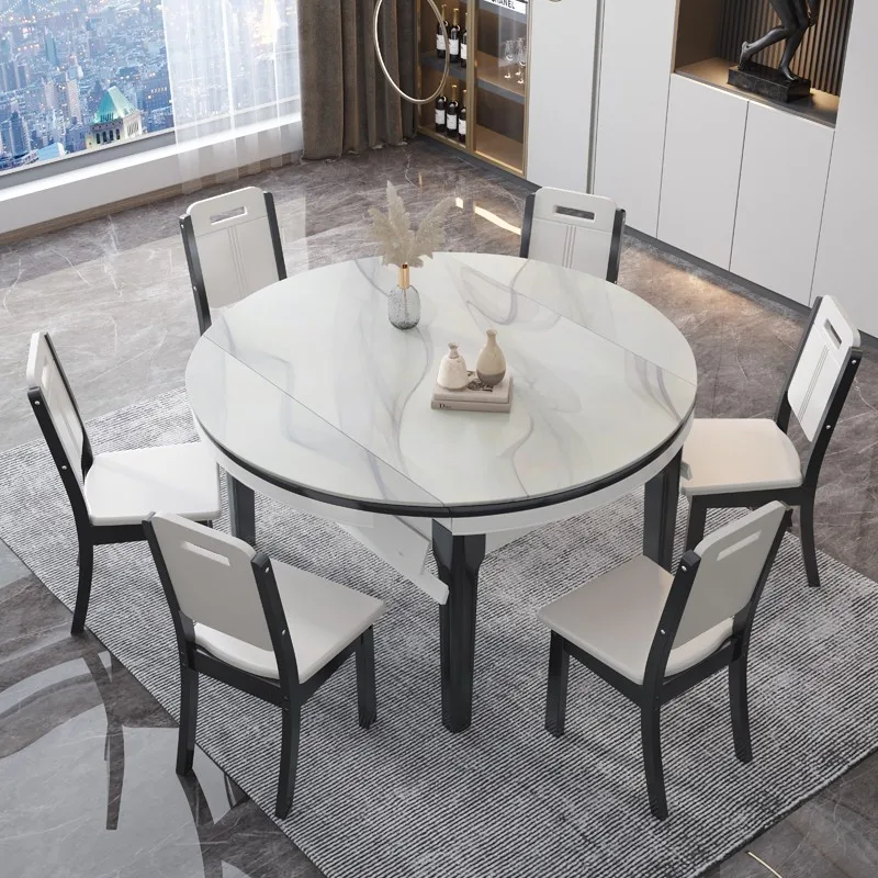 

Round Sedentary Dining Table Round Luxury Kitcjen Table Centerpiece Decor Comedor 4 Sillas Con Mesa Moderno Home Furniture