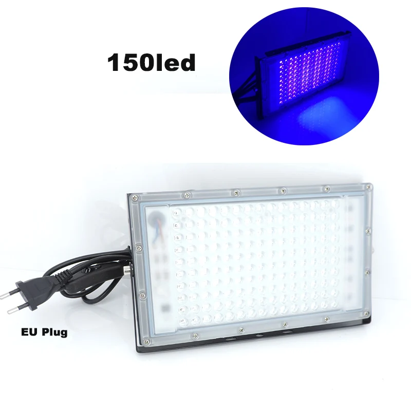 

395nm 365nm Led UV Floodlight 220V Ultraviolet Stage Lamp Stage Blacklight Waterproof Disco Party Stage Backlight B4