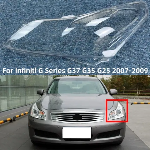 자동차 헤드라이트 유리 렌즈 커버 쉐이드 쉘 렌즈 케이스, 인피니티 G 시리즈 G37 G35 G25 2007 2008 2009, 자동차 액세서리