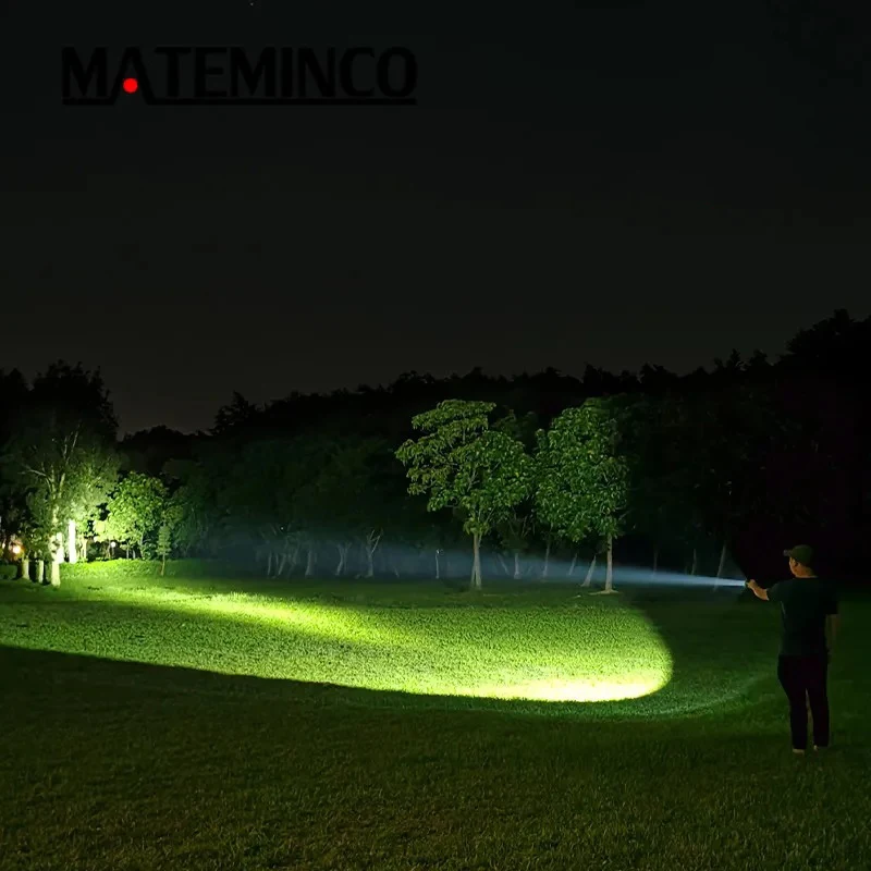 Long Range Throw Light MATEMINCO MT70MINI-S  Flashlight Max 3050 Lumen 1280M Torch Lantern With 26650 Li-ion Battery