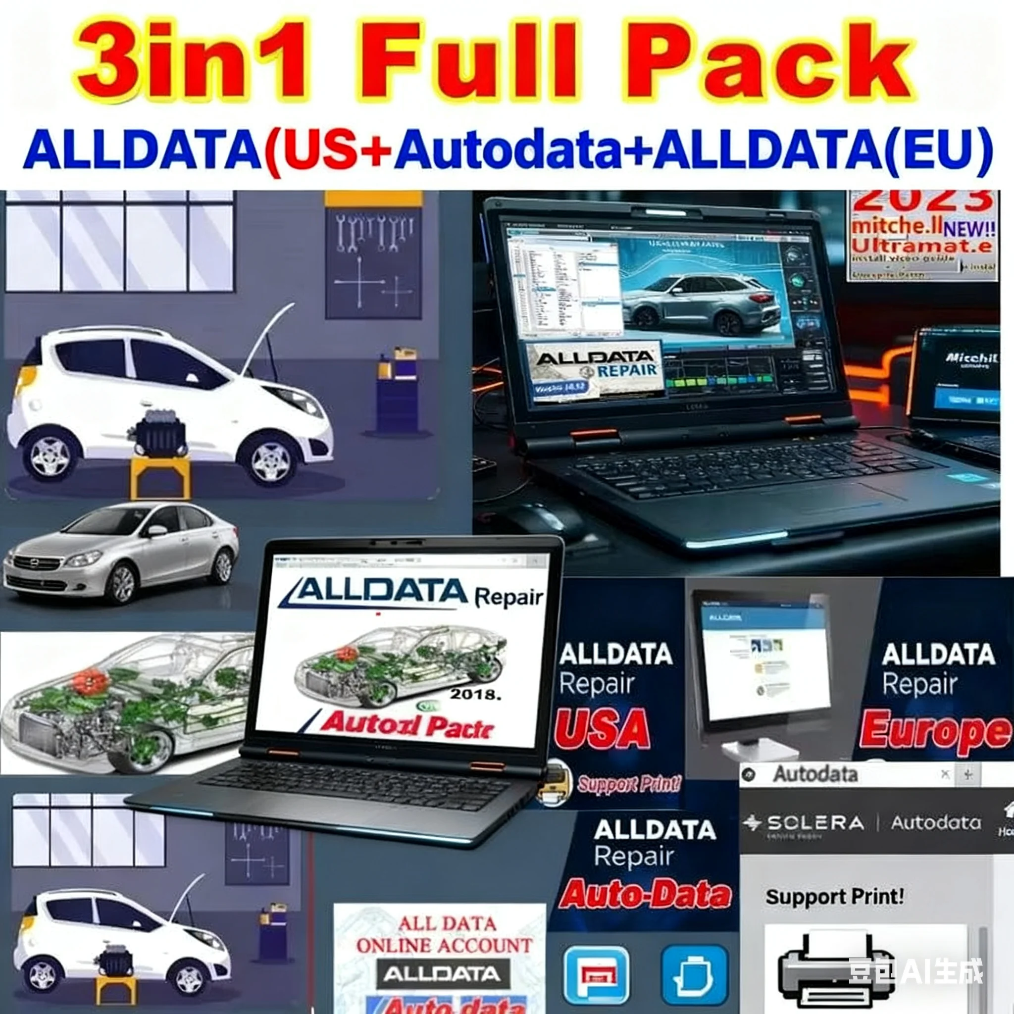 

El más nuevo software de reparación de automóviles Alldata, actualización de 10,53 V a 2014 años con soporte técnico para automó