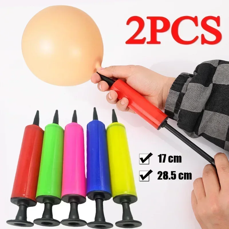 1/2Pcs Mini Hand Balloon Pump Portable Air Inflator Pump Randomly Color for Foil and Latex Balloon Inflator Pump Party Accessory