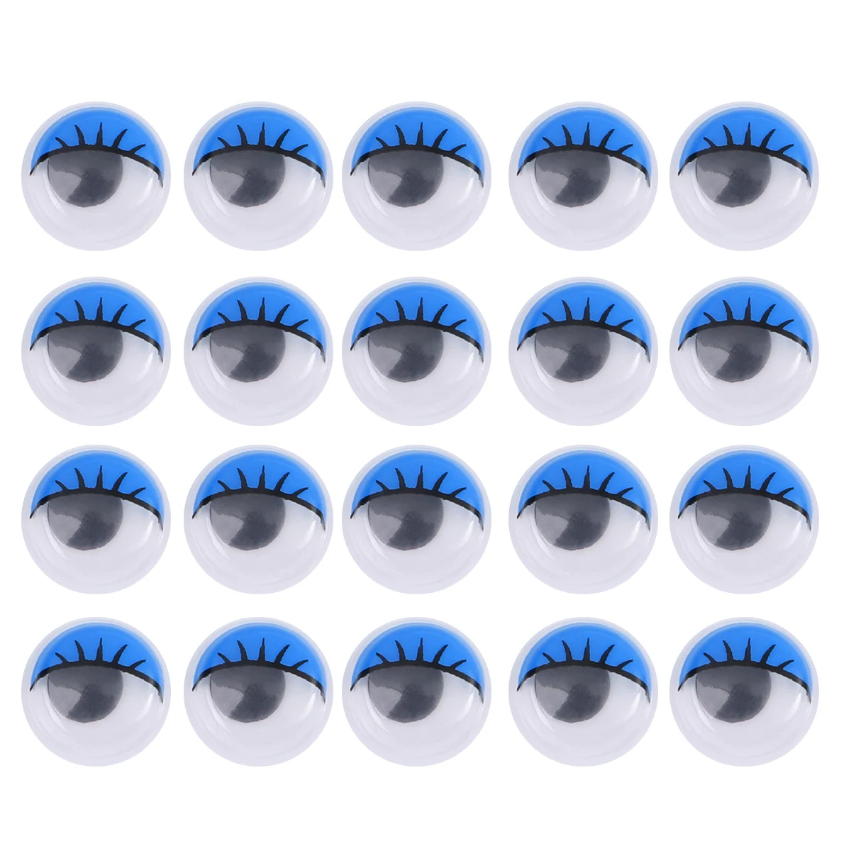 100Pcs 8mm Eyelashes Wiggly Wobbly Googly Eyes for Toys DIY Craft Decor (Blue) diy eyes diy cartoon eyes