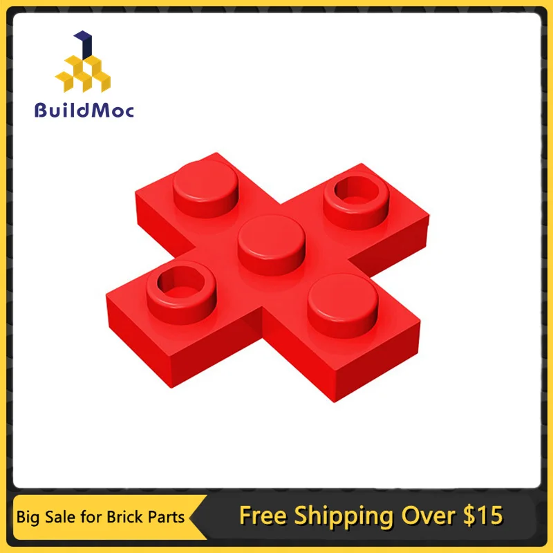 10Pcs MOC Parts 15397 Plate 3 x 3 Cross Compatible Bricks DIY Assmble Building Blocks Particle Kid Puzzle Brain Toy Gift