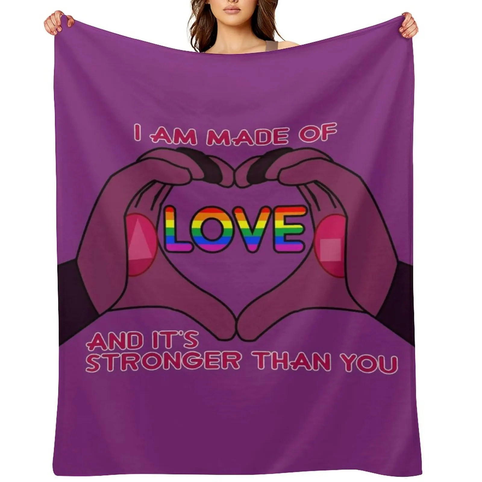 

Love. Stronger than you Throw Blanket Stuffeds Soft Plush Plaid wednesday Baby Blankets
