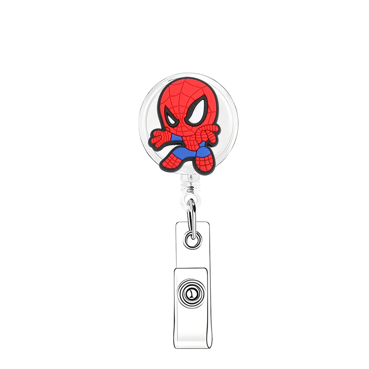 Marvel Spider Man Infermiera telescopica Dottore Badge Scroll Clip Ospedale Studente medico Porta carte d'identità Portachiavi Cordino