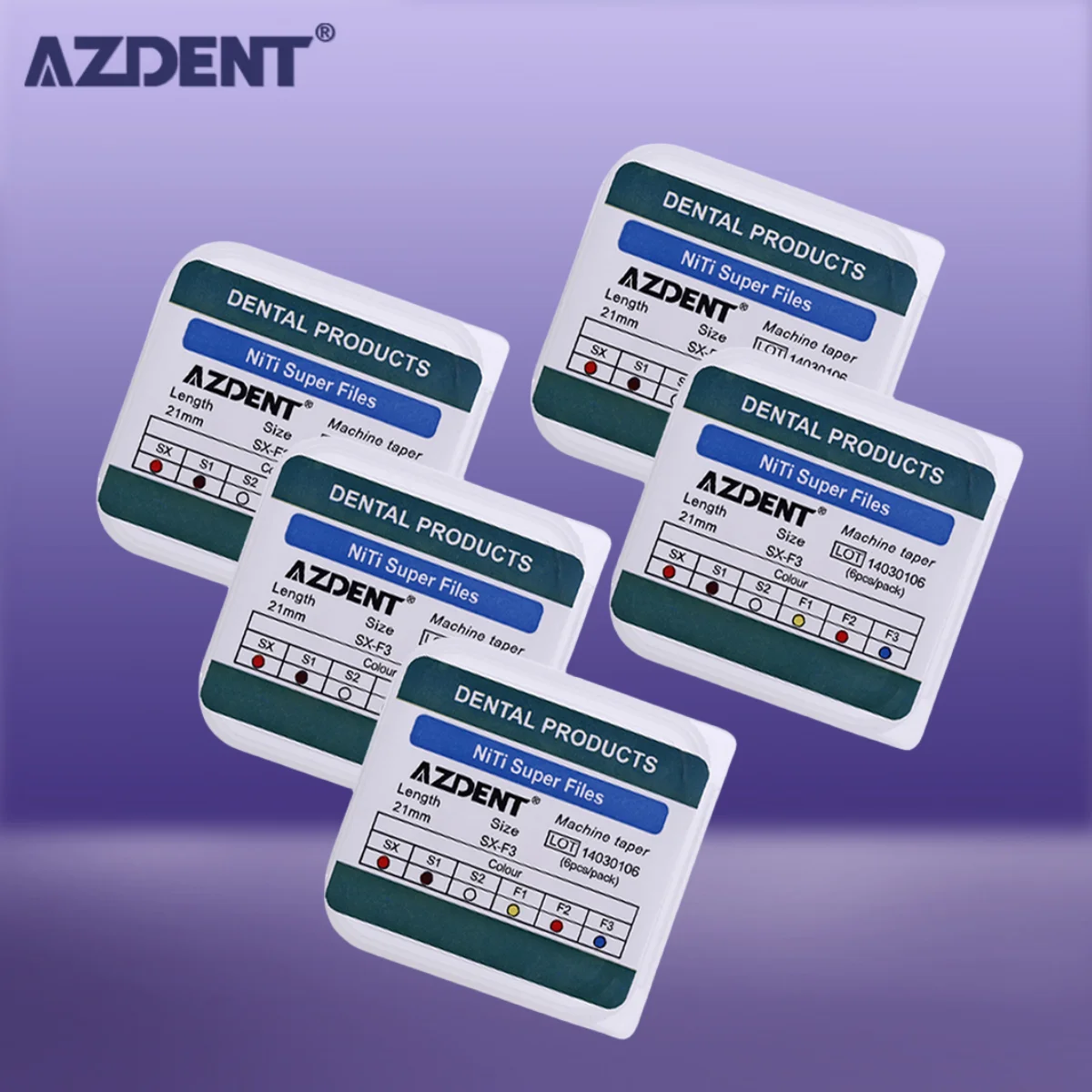 

AZDENT 5 коробок/набор стоматологические Endo корневые файлы корневой канал универсальный двигатель использование роторные файлы стоматологический корневой канал NITI инструмент для стоматолога