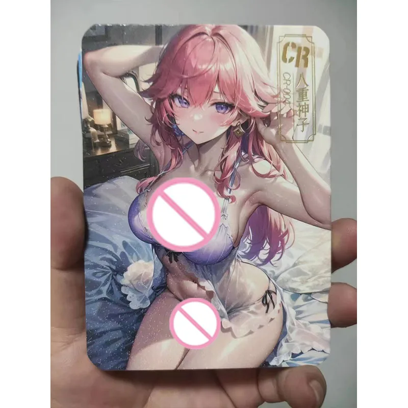 Anime Goddess Story Raiden Shogun Yae Miko Keqiang Nami Matsumoto Rangiku ACG card boy Toy collection Birthday Christmas gift