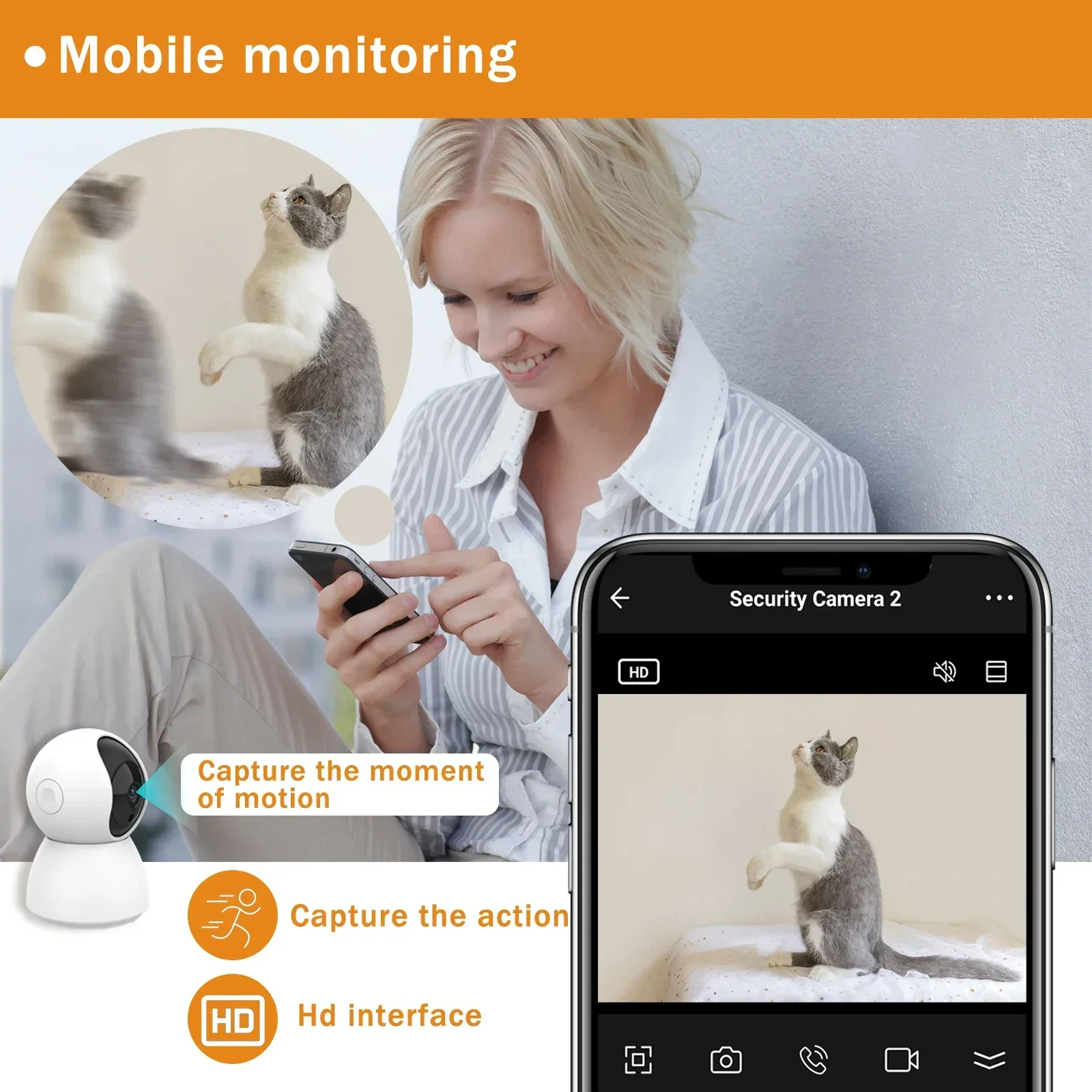 Xiaomi 3MP IP กล้องใหม่ 1080P Tuya สมาร์ท WiFi ในร่มไร้สายกล้องเฝ้าระวังความปลอดภัยพร้อมการติดตามอัตโนมัติ PET Monitor