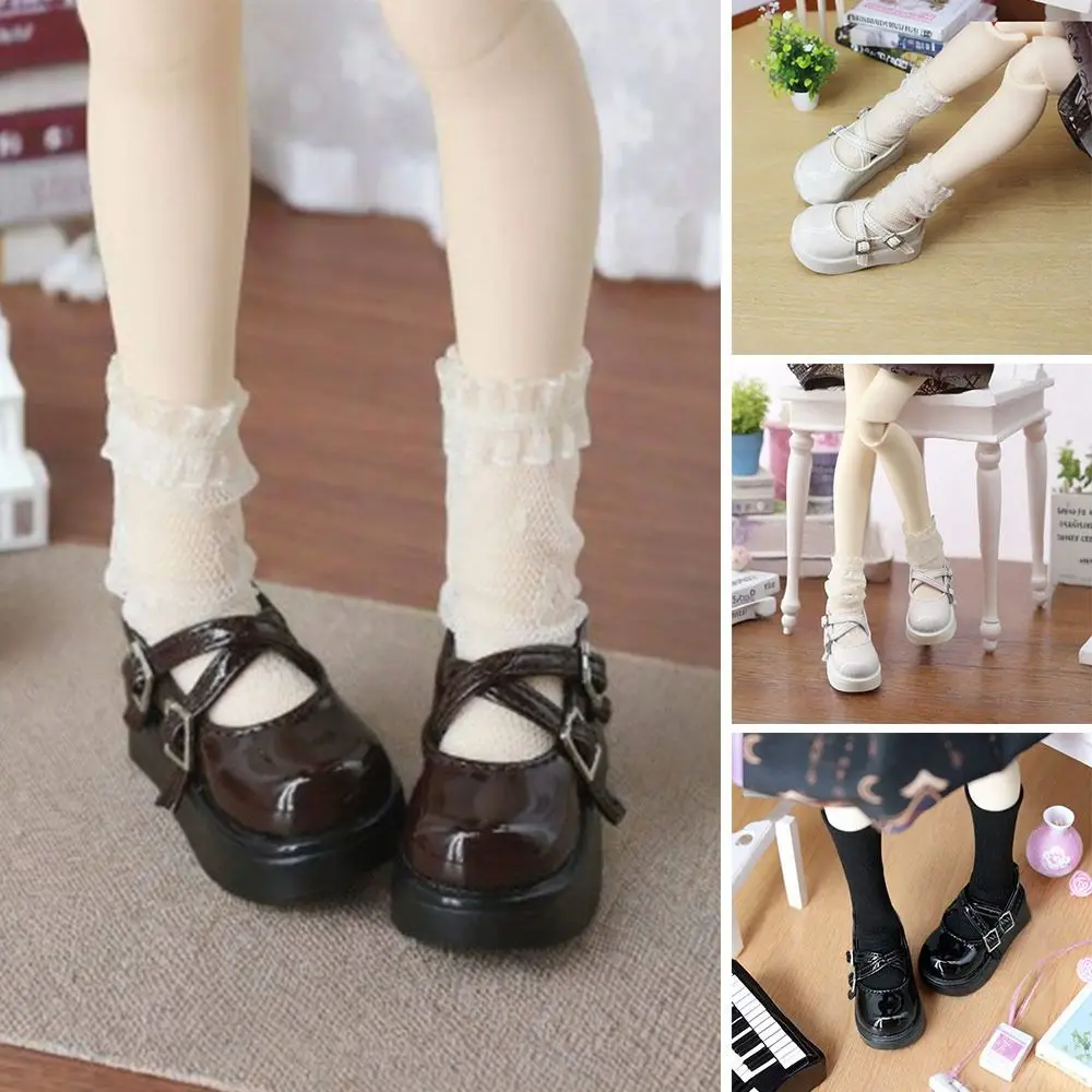 PU Leather High Quality Princess High Heels Cute Doll Shoes DIY Accessories Play House Shoes for 1/3 1/4 BJD 45/60cm Dolls