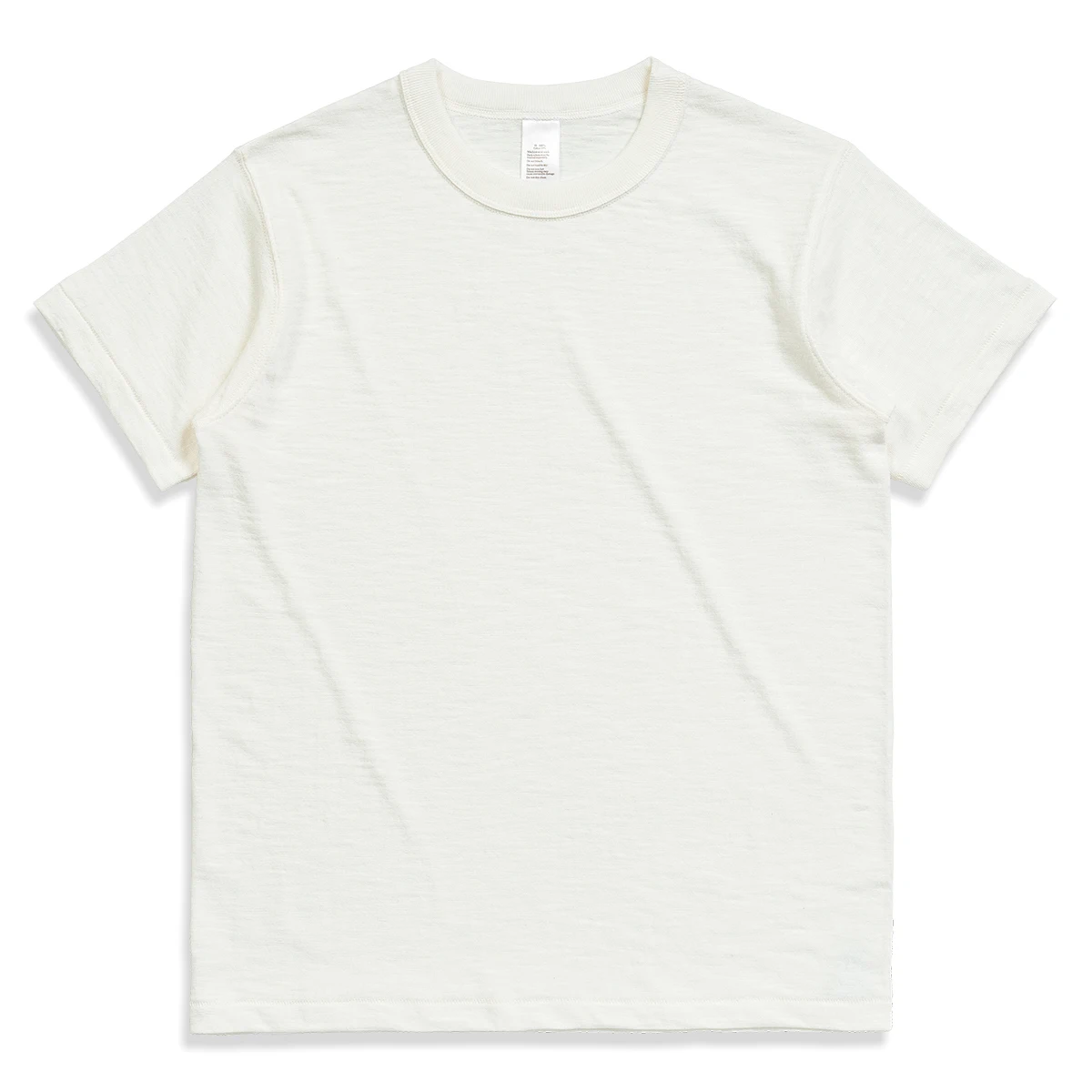 

American Retro Tee-Needle round Ne Heavyweight Thi Bamboo Cotton Pure Cotton Color Daily ort Sve T-irt for...