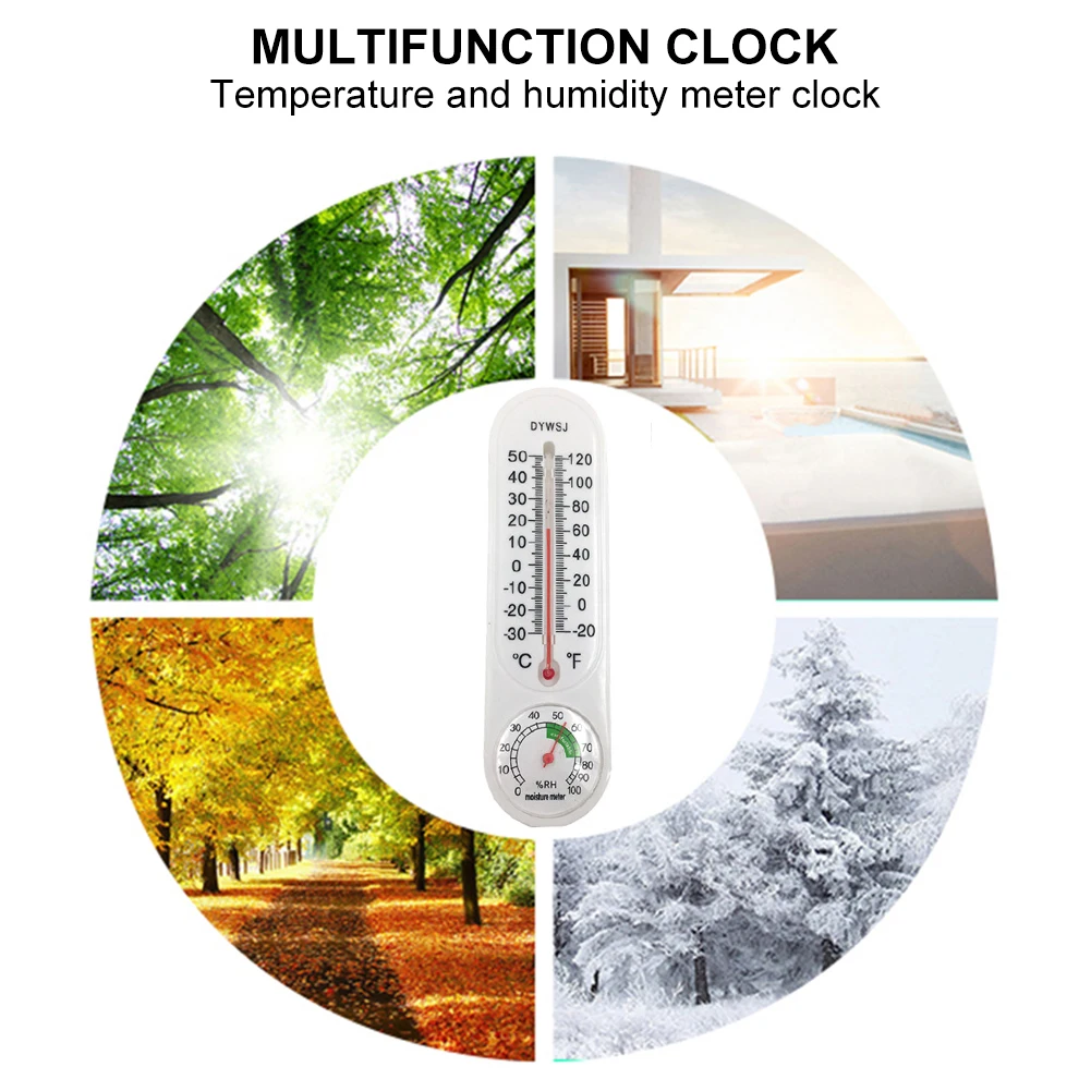 Laboratory Wall Hanging Thermometer Garden Greenhouse Planting Humidity Meter Temperature Monitor Measurement Tool 230x 66mm