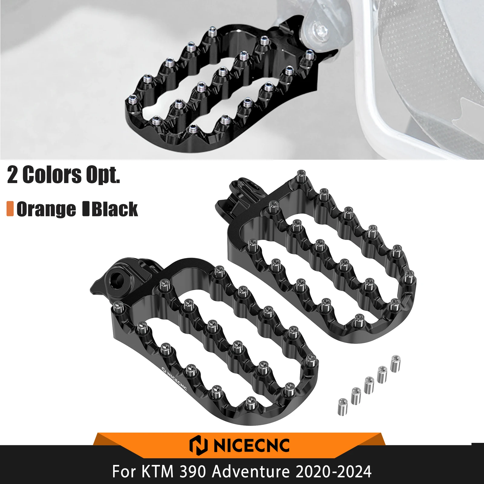 

For KTM 390 Adventure 2020-2024 Motorcycle Foot Pegs Footrest Footpegs Enlarge For KTM 390 Adventure 2024 390 ADV 2023 2022 2021